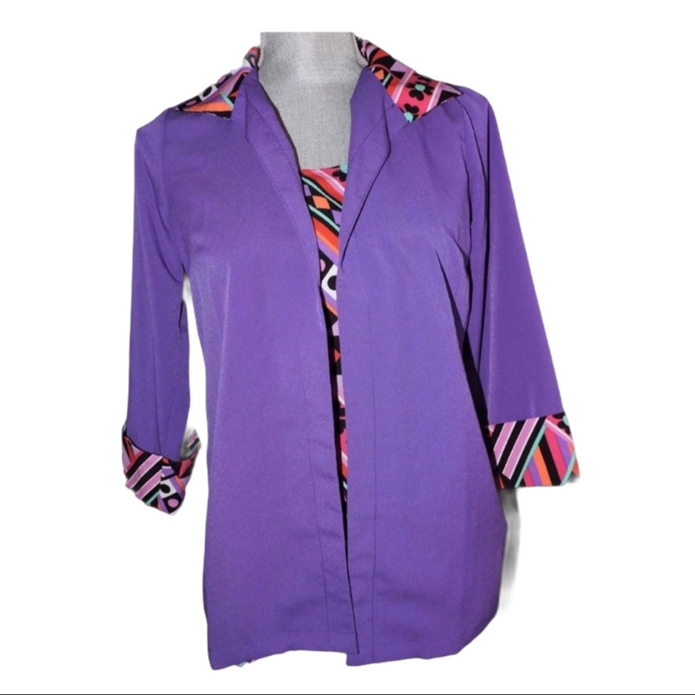 Bob Mackie Twinset Jacket & Tank Top Shirt XXS - Picture 2 of 10